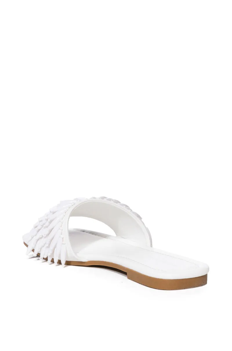 AZALEA WANG KIERA EMBELLISHED FLAT SANDAL