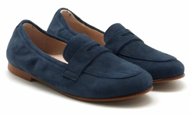 Beberlis Copete Elastic Back Slip On Navy Suede Loafers