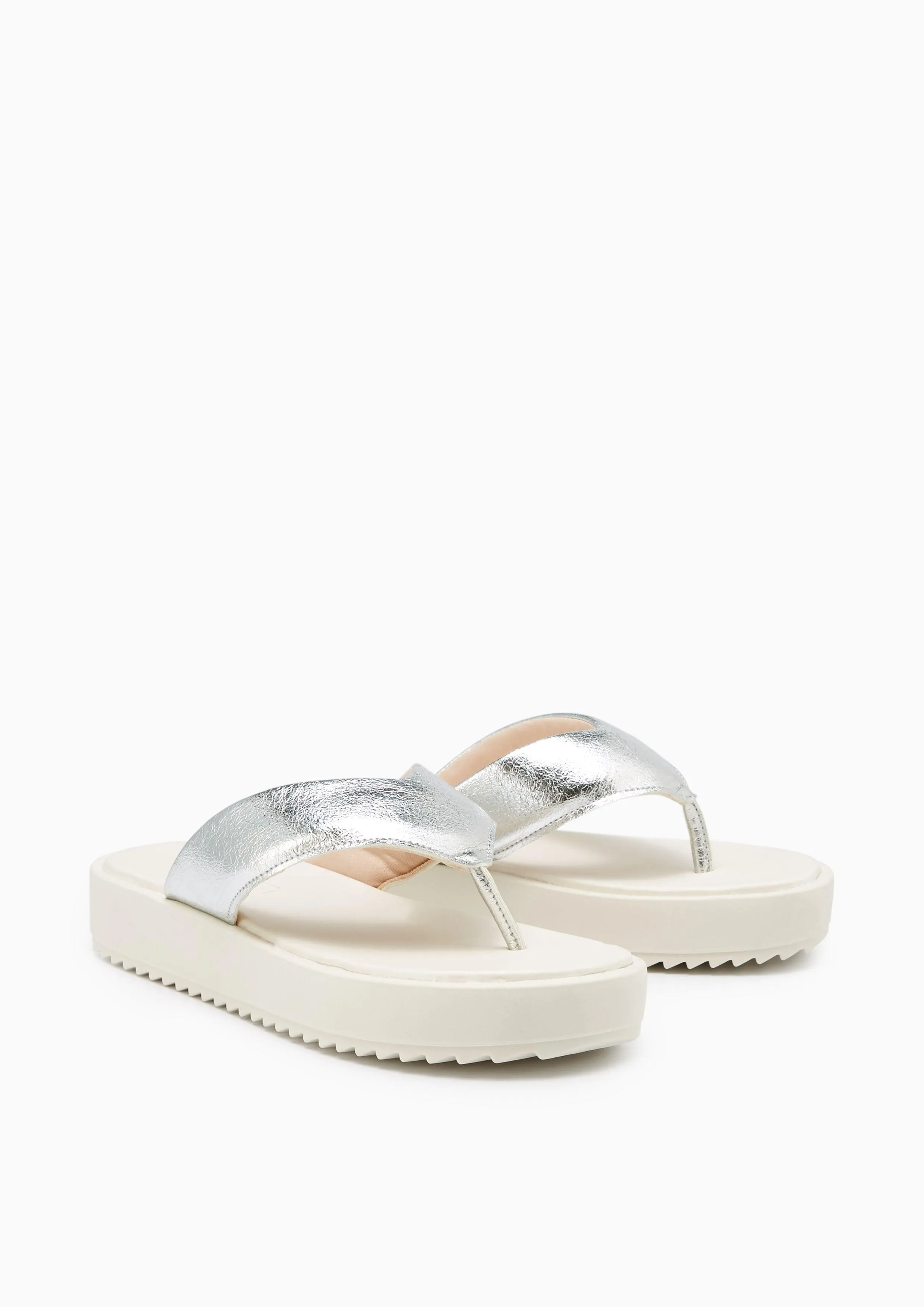 Bixby Platform Sandals Silver