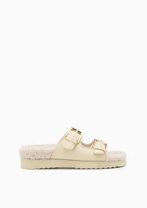 Bizzy Flat Sandals Ivory