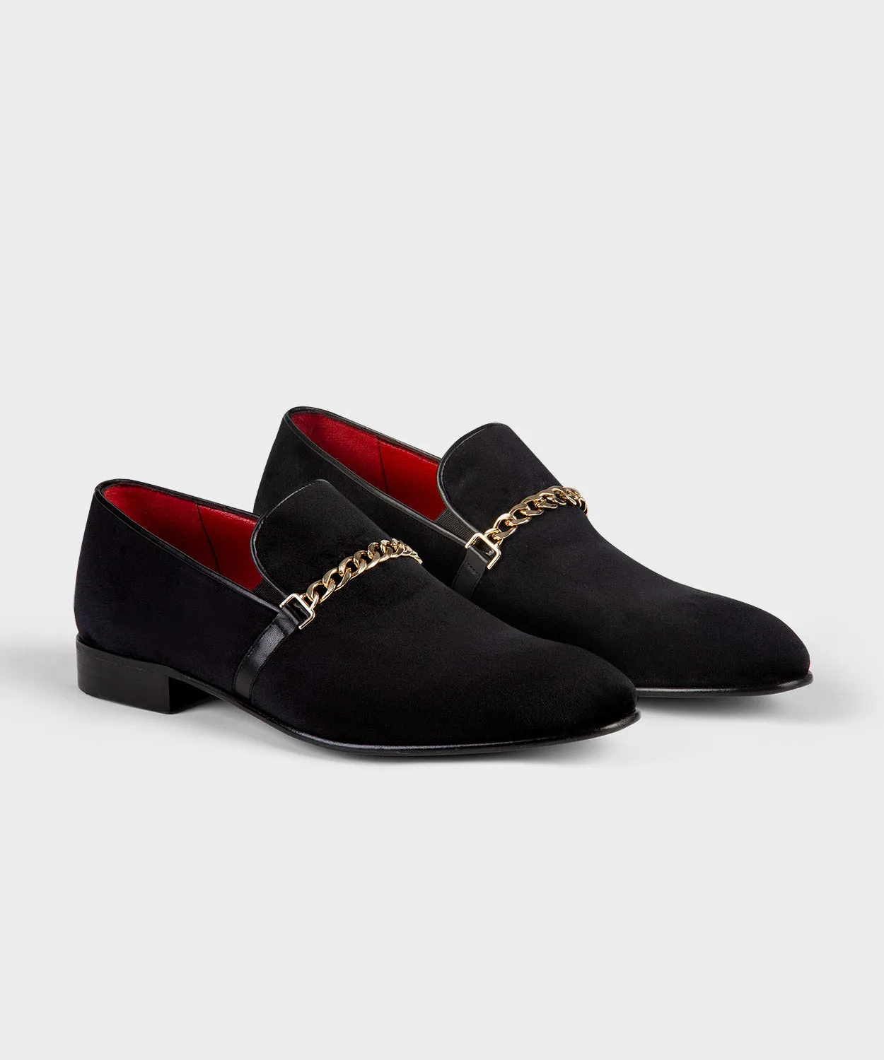 Black Velvet Loafers