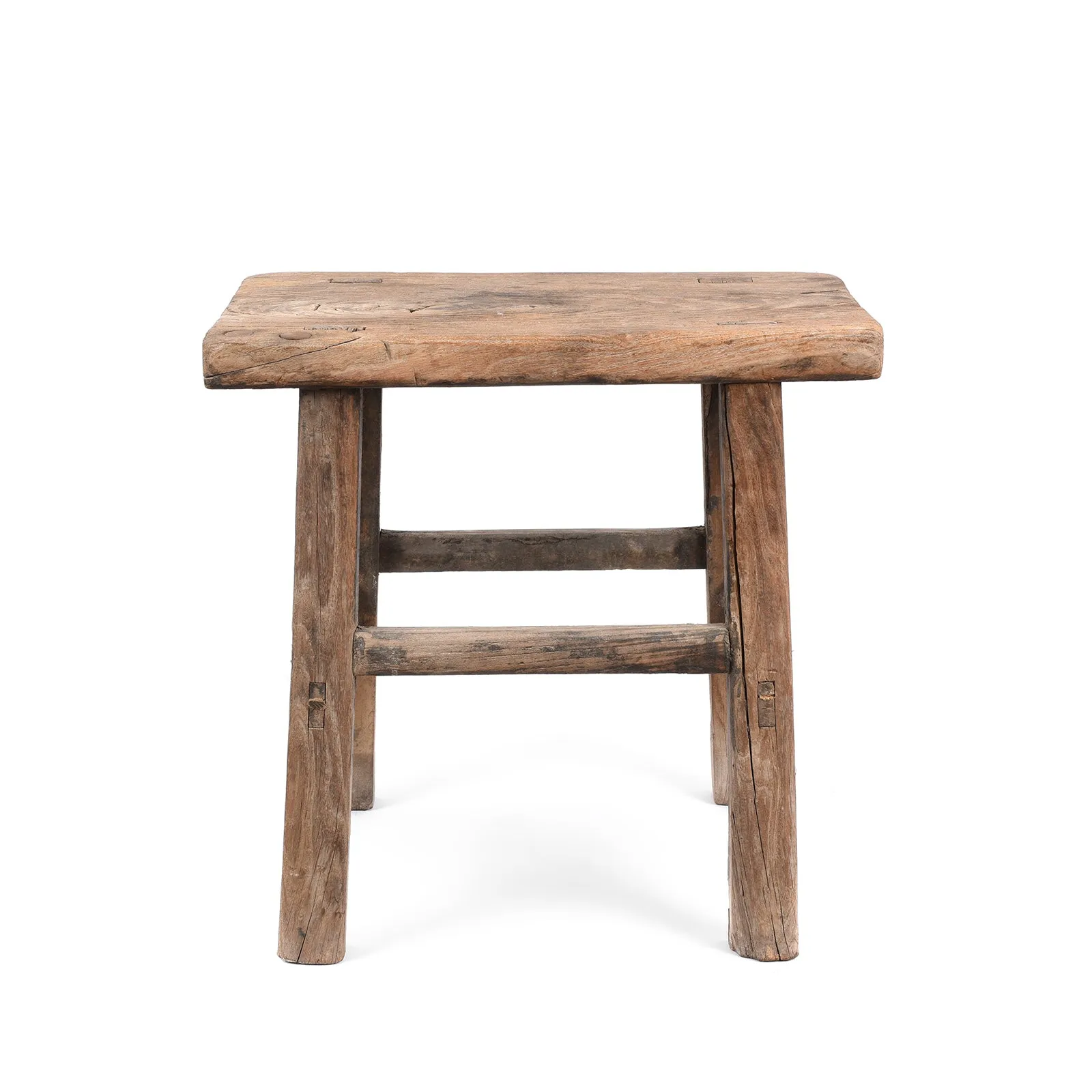 Bleached Elm Farmers Milking Stool - 19th Century