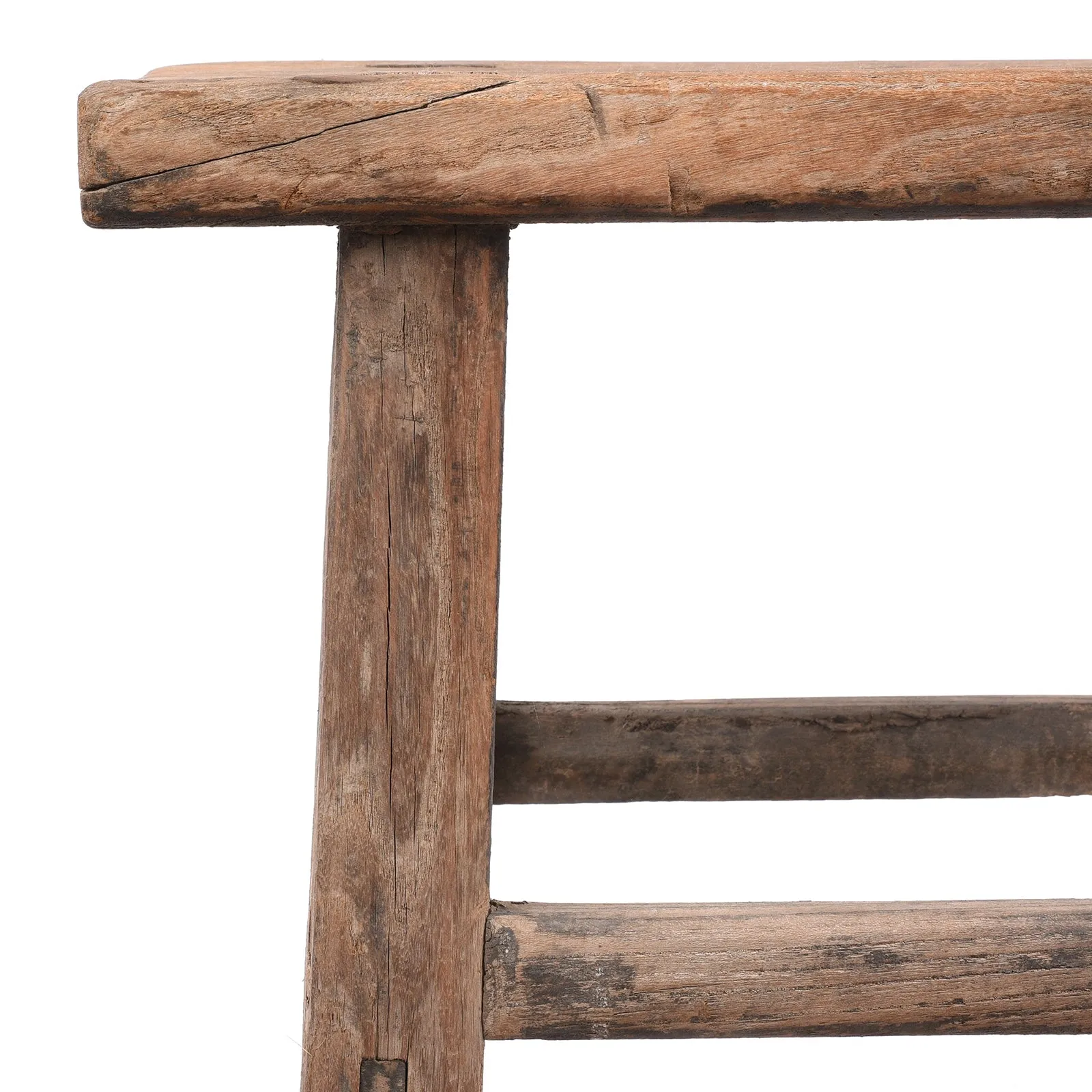 Bleached Elm Farmers Milking Stool - 19th Century