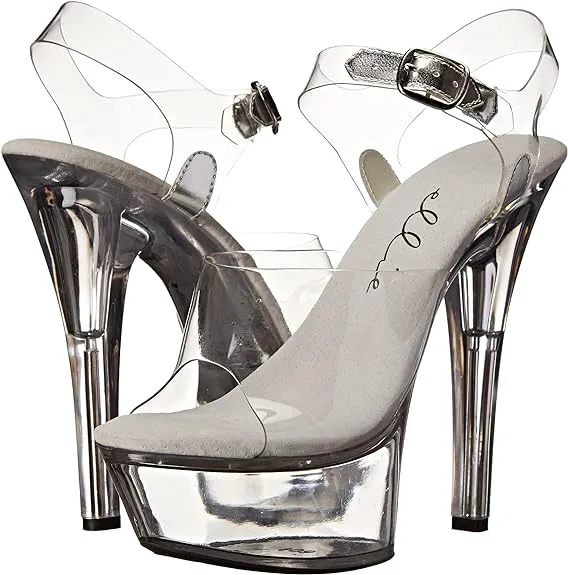 Brook-601 Clear 6" Heel Sandals