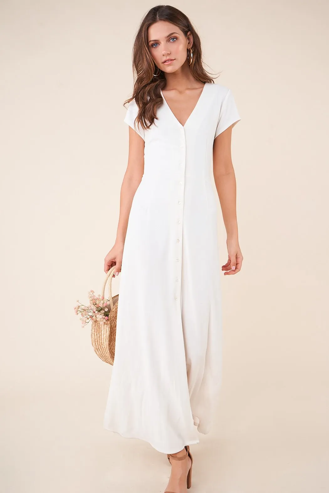 Capri Button Front Maxi Dress