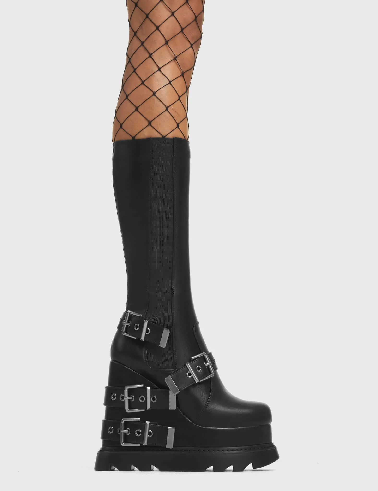 Causing Riots Chunky Platform Calf Boots