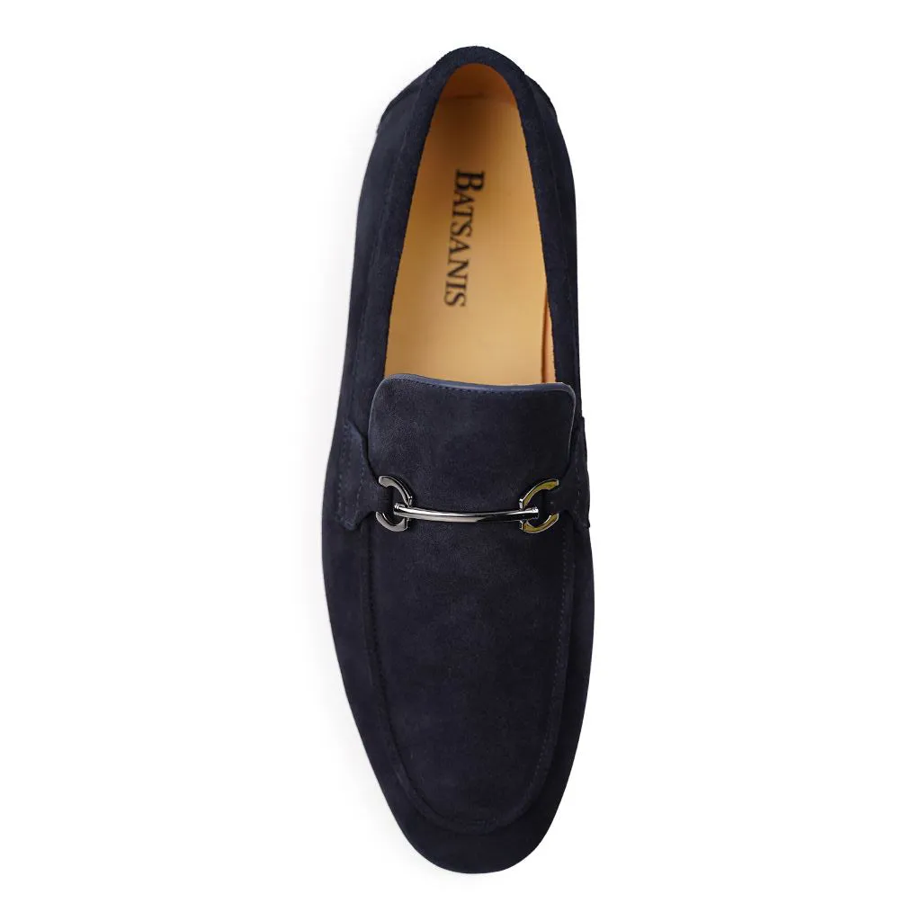 Ethan Navy Suede Loafers