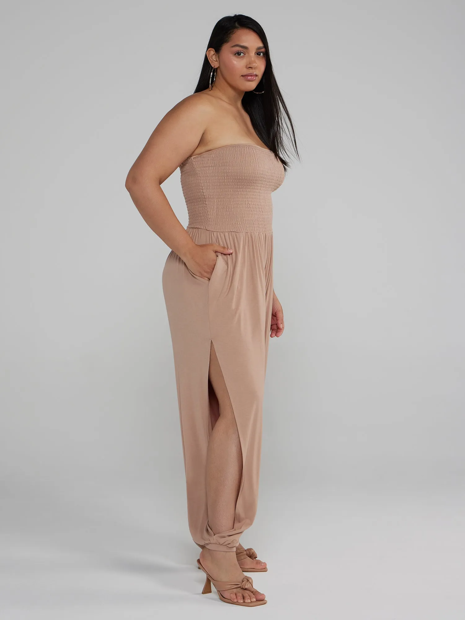 Fashion To Figure - Trinity Side Slit Leg Jumpsuit