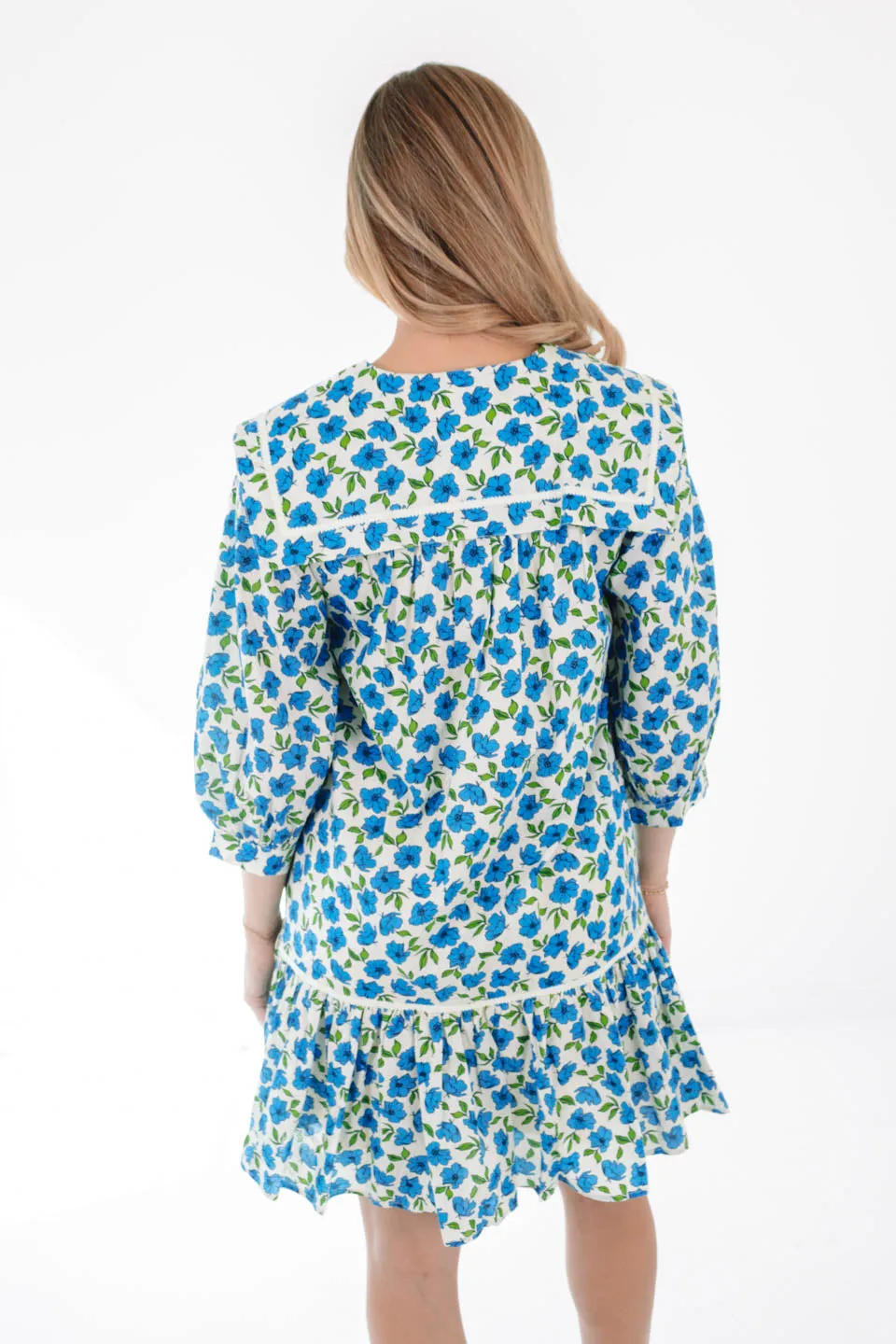 Flower Picking Dress - Blue