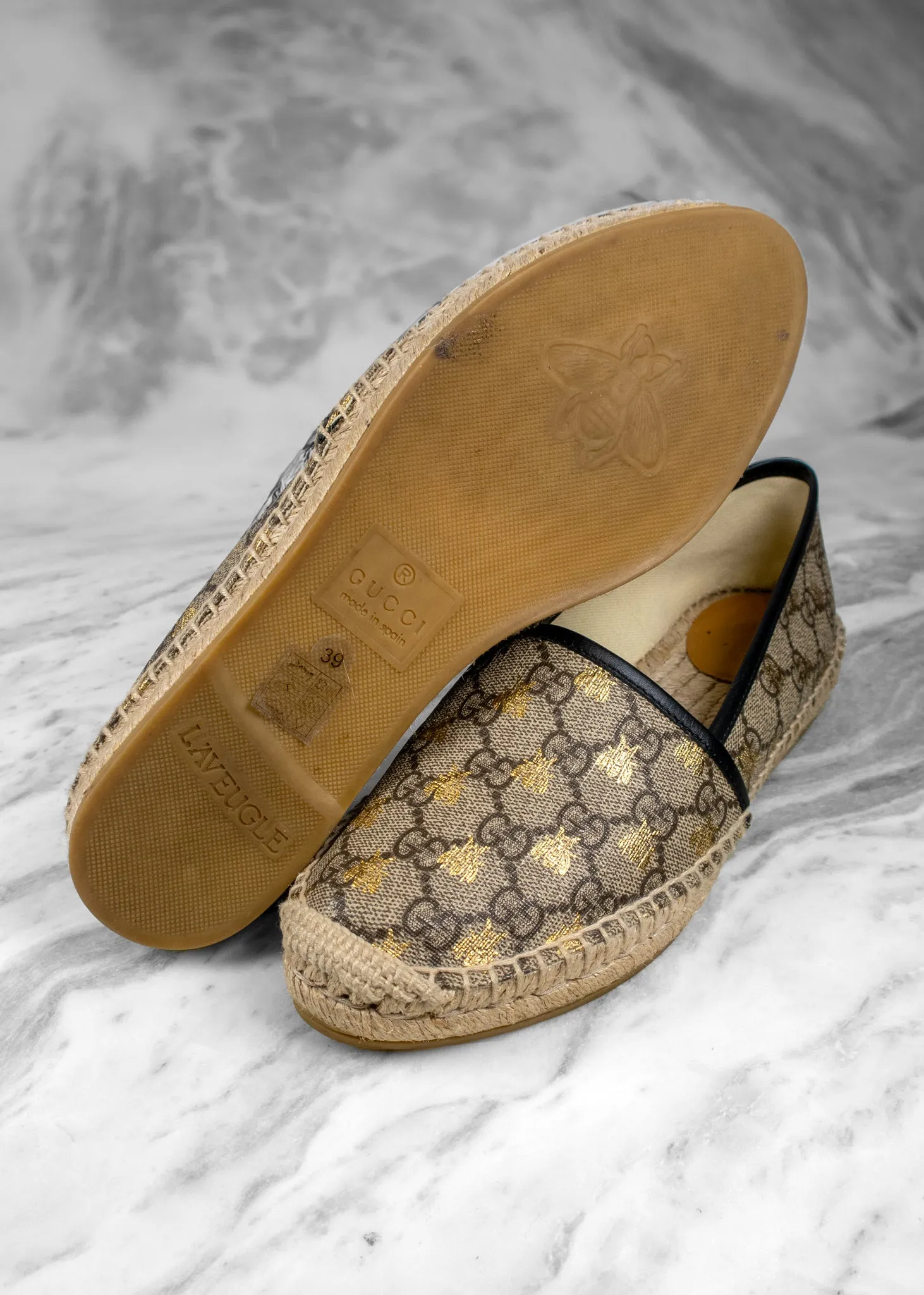 Gucci Pilar GG Supreme Canvas Espadrille Flats