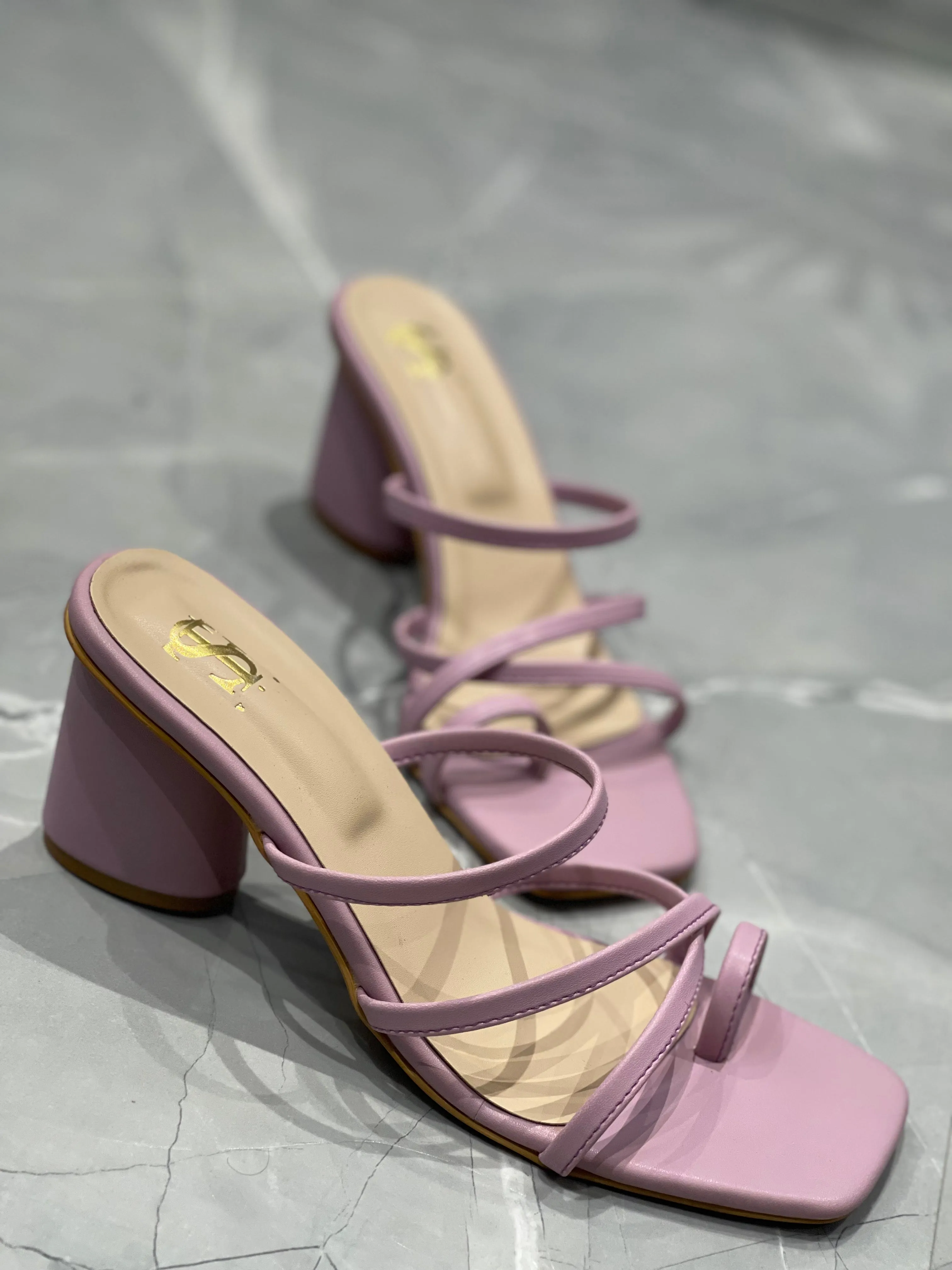 Hazel Mauve Strappy heels