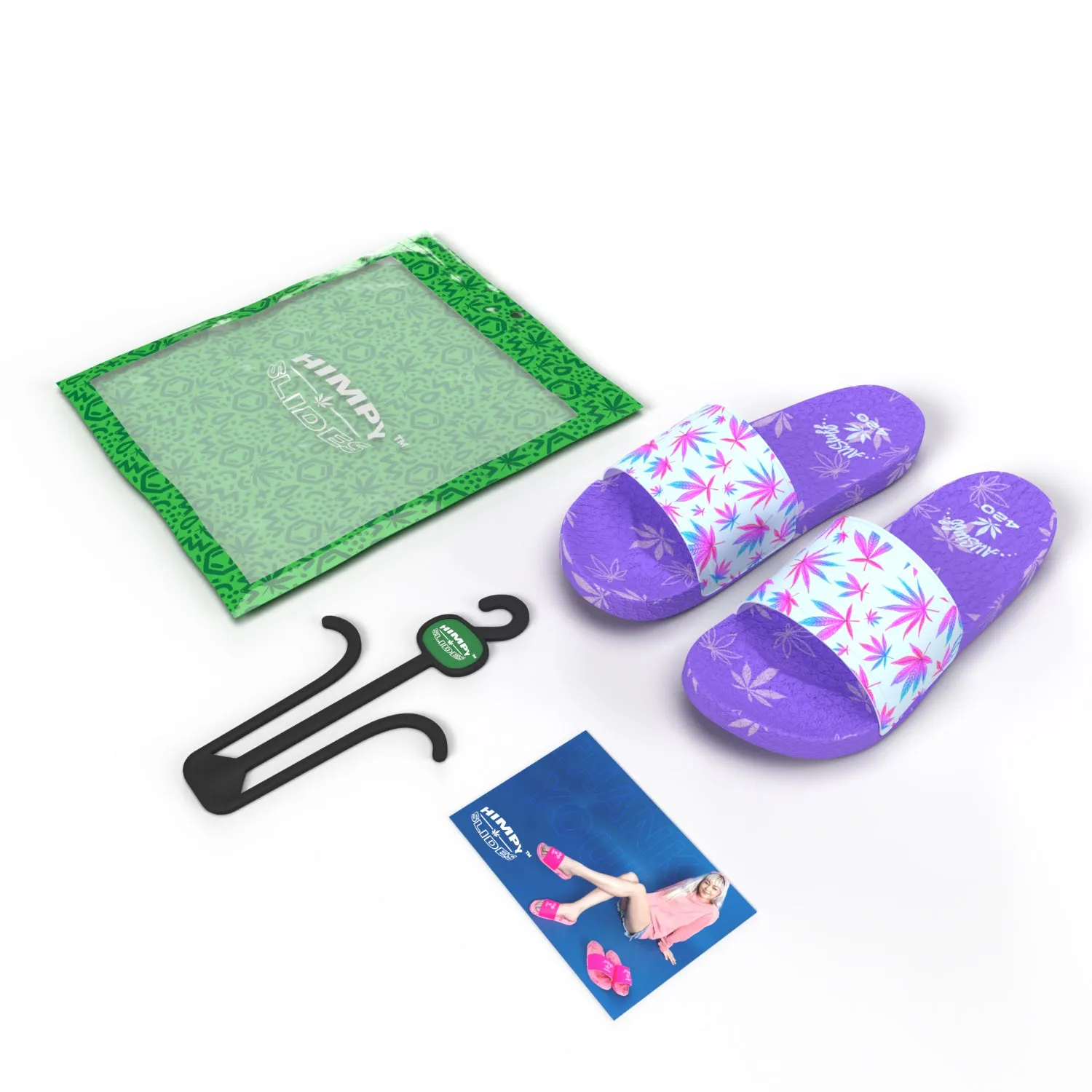 Himpy Slides - Womens Purple Tangie Sandal - 1 Pair Per Pack