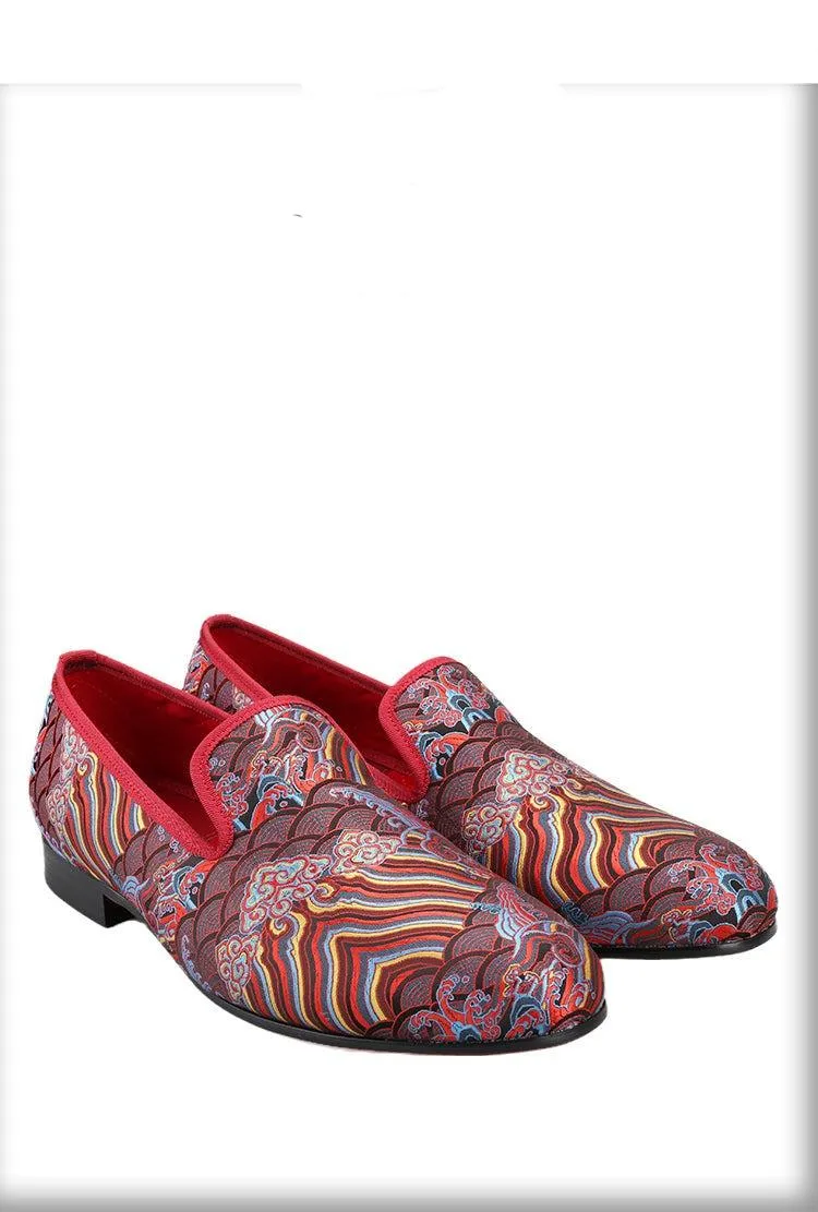 Loafer Shoes Auspicious Cloud Jacquard Men Loafers - Men Shoes