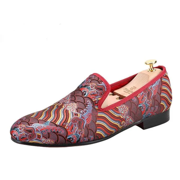 Loafer Shoes Auspicious Cloud Jacquard Men Loafers - Men Shoes