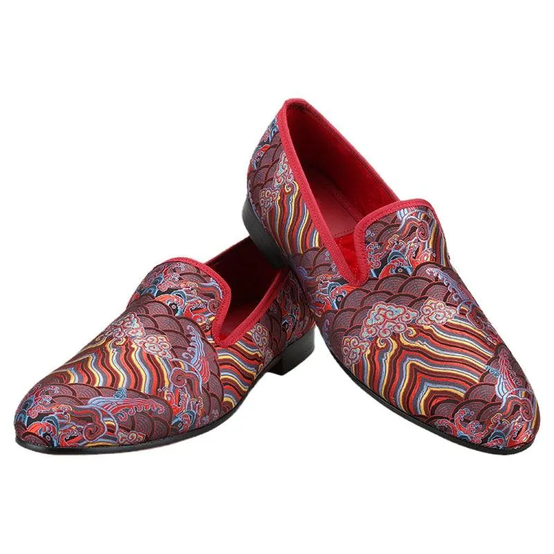 Loafer Shoes Auspicious Cloud Jacquard Men Loafers - Men Shoes