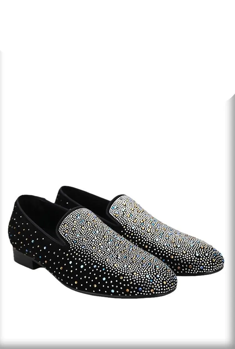 Luxurious Rhinestones Men Loafers - Men Shoes