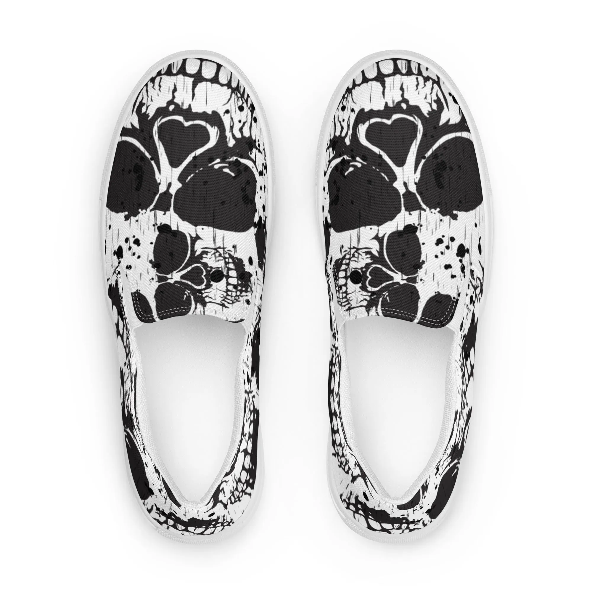 Manic Skull Men’s slip-on canvas shoes