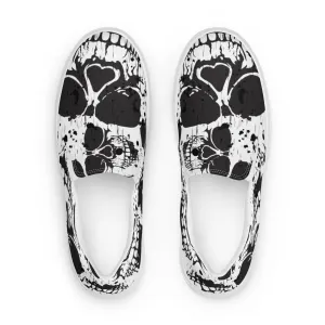 Manic Skull Men’s slip-on canvas shoes