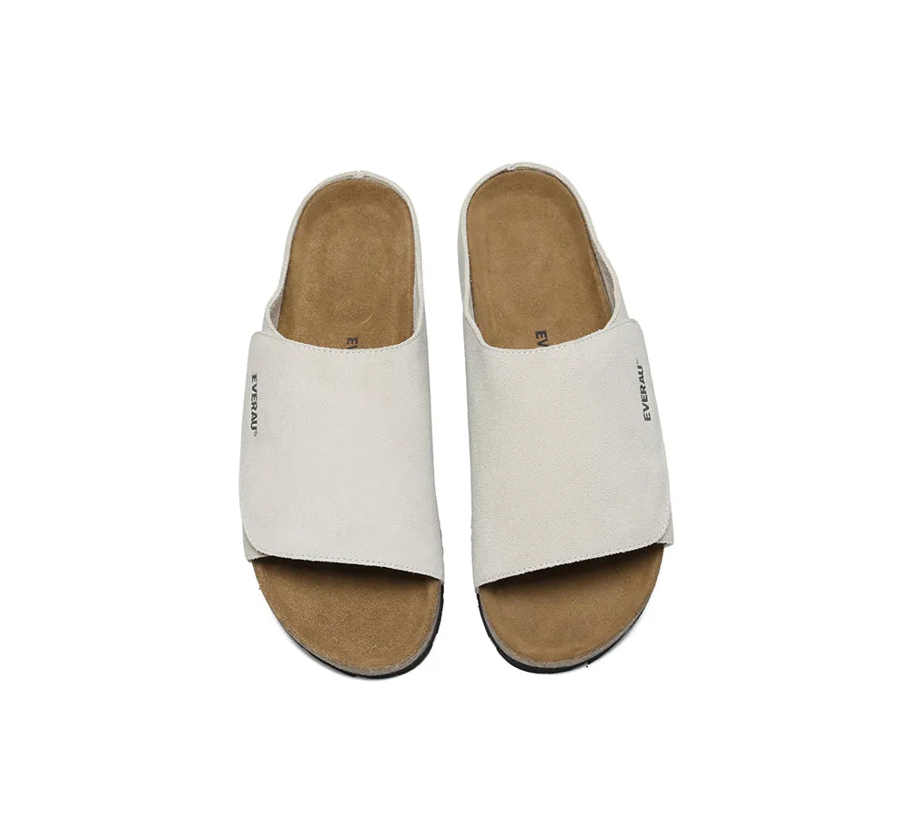 Men Adjustable Embossed Slip-on Summer Slides Justice