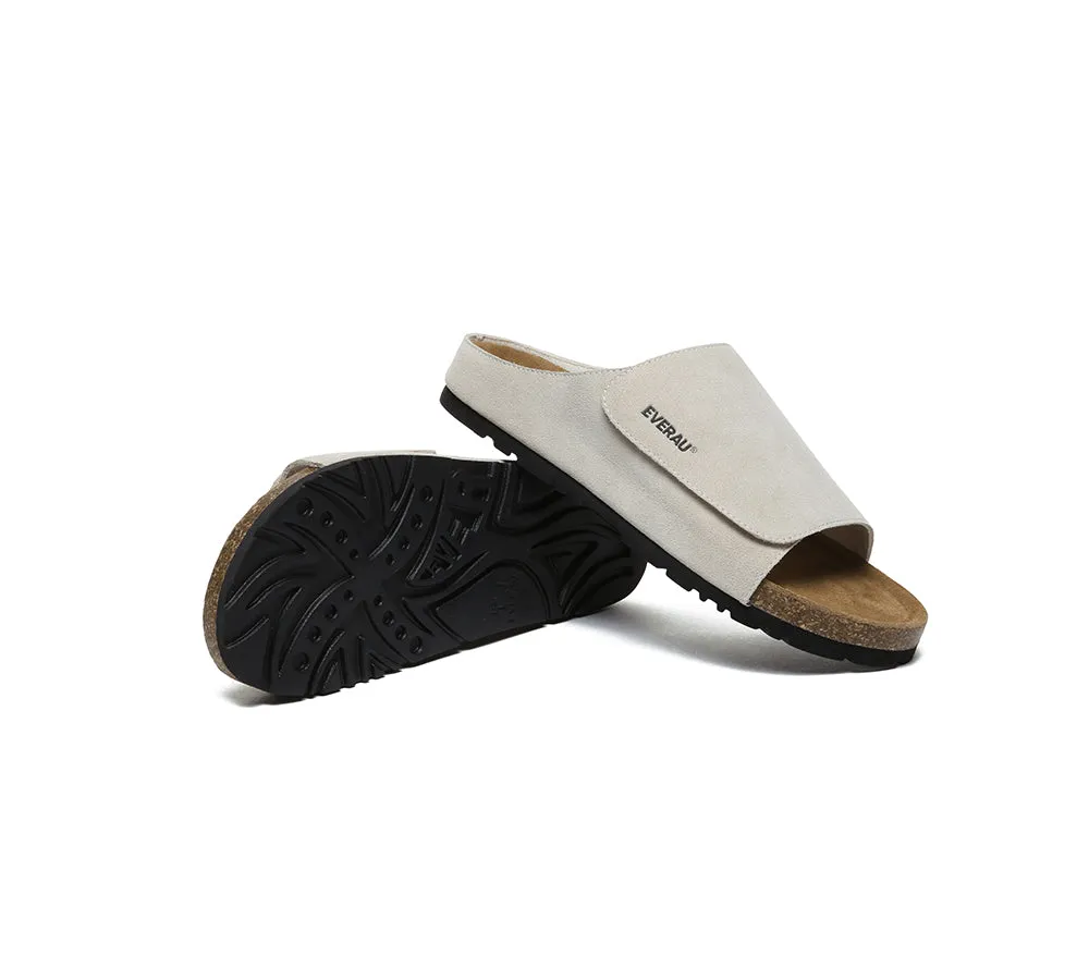 Men Adjustable Embossed Slip-on Summer Slides Justice