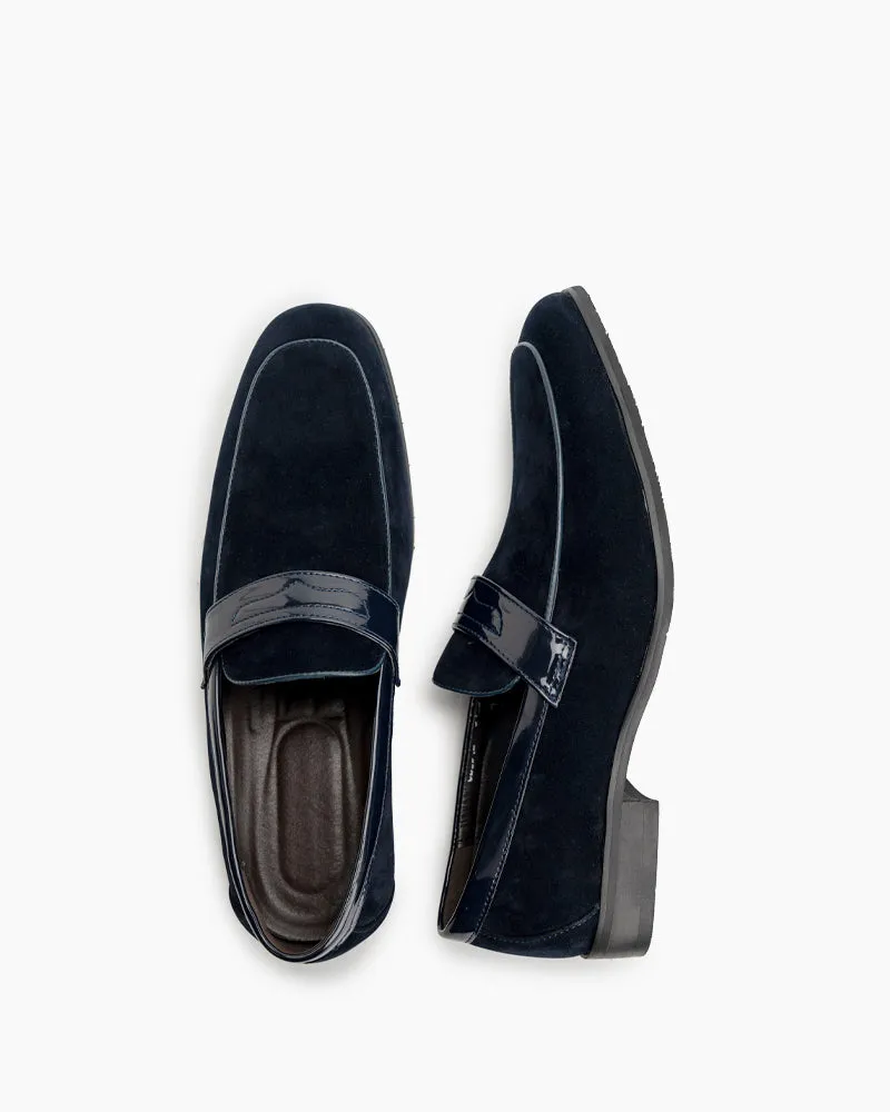 Men's Casual Suede Leather Slip On Penny Loafers