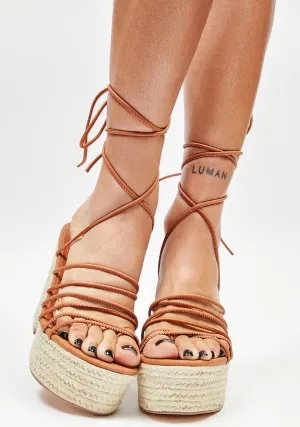 Mocha Life’s A Beach Platform Wedges