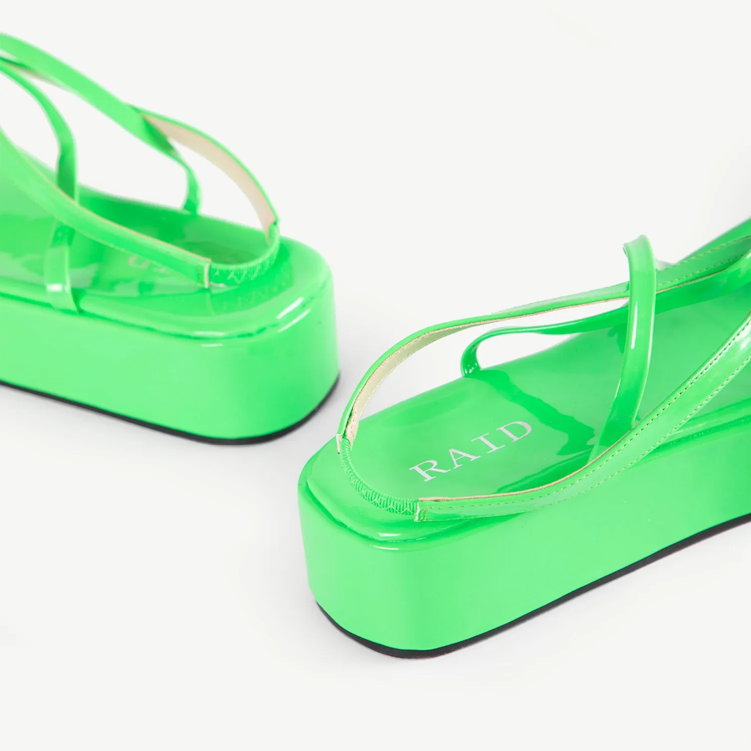 RAID Laina Platform Sandal In Green