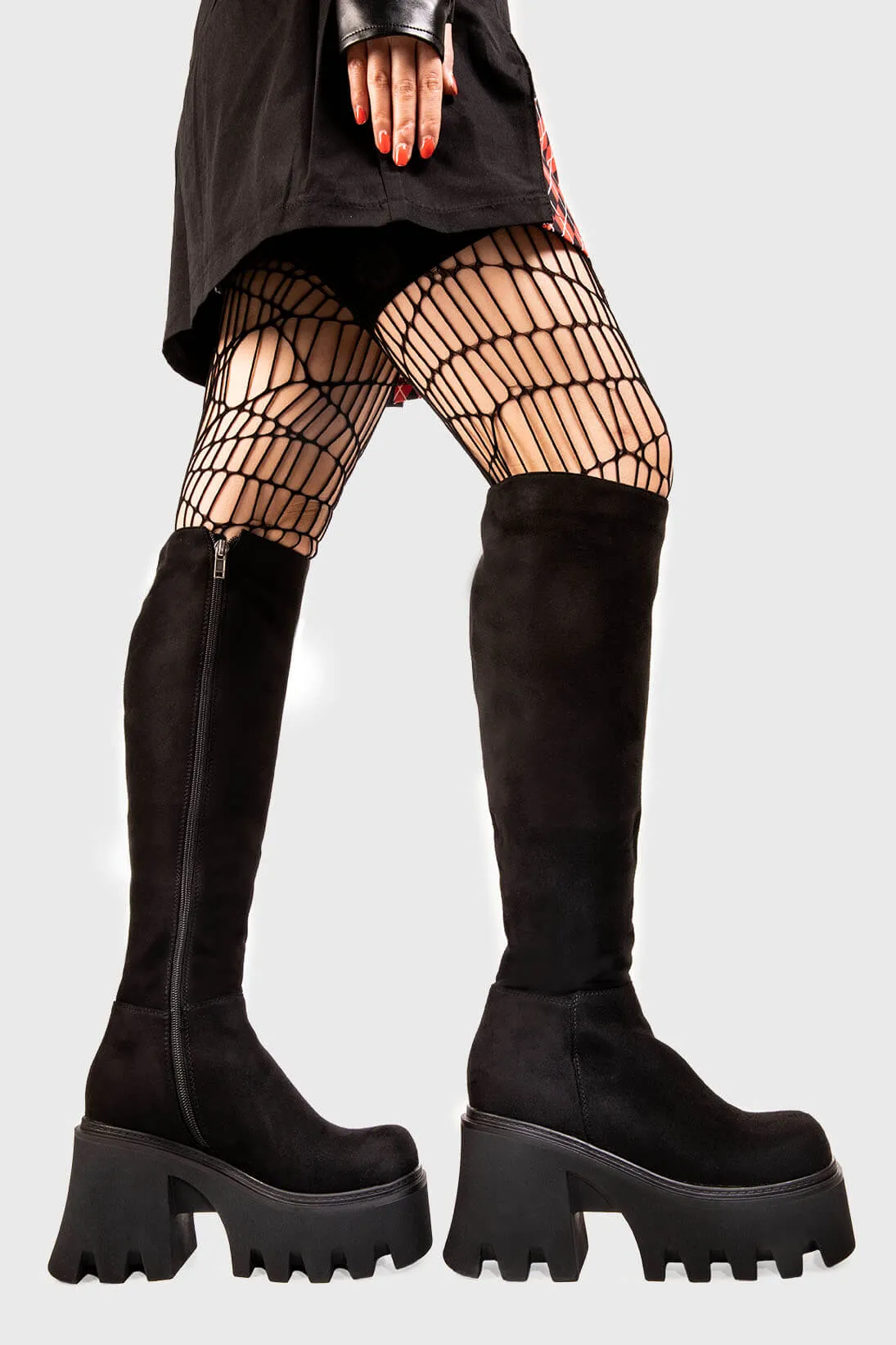 Ready Chunky Platform Knee High Boots