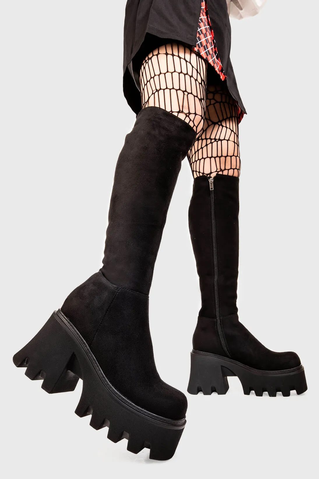 Ready Chunky Platform Knee High Boots