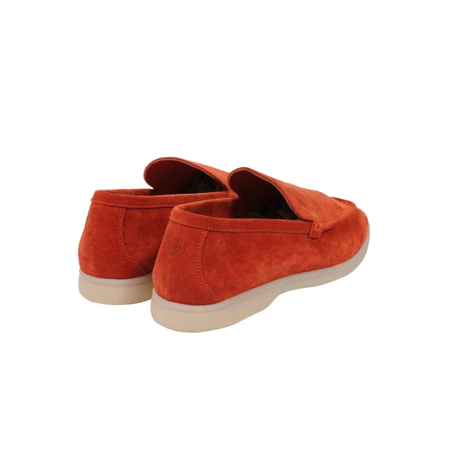 Red Orange Suede Summer Walk Loafers