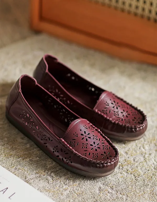 Retro Leather Slip-on Comfy Loafers