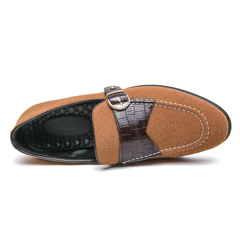 Round Toe Slip-On Formal Loafers - Men Shoes