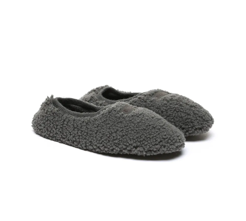 UGG Slippers Women Curly Sheepskin Wool Elastic Ballet Flats Lucina