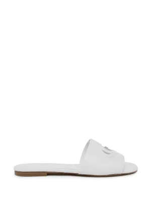 White Tashia Cutout Logo Slides